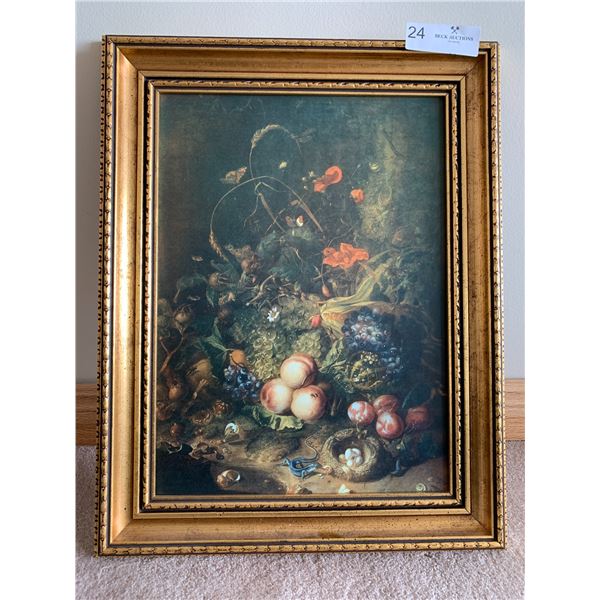Rachel Ruysch Framed Still-Life Baroque Print by  (1716) 14.5" x 18.5"