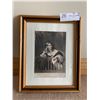 Image 1 : "The Lady Clara" - Framed Print of Antique Drawing by R. Hill