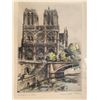 Image 2 : "Notre Dame de Paris" - Original Sketch/Watercolour Artwork - Artist Name Illegible