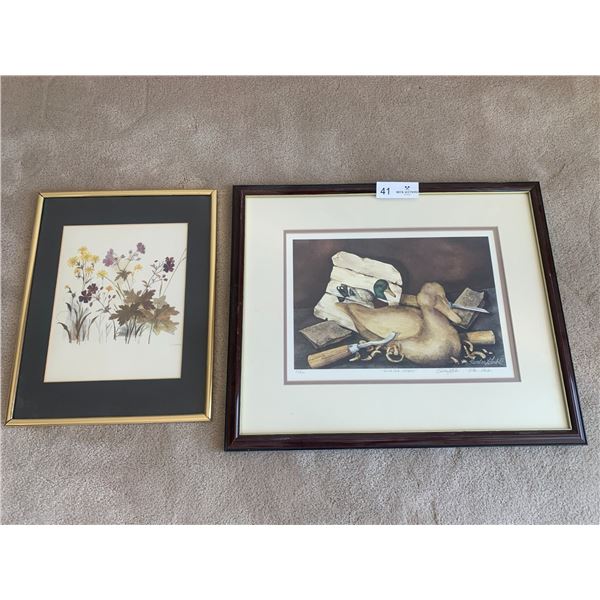 Sandra L. Sreba Floral Print By Mads Stage and "Granddad's Work Bench" (Print No. 57/150)19.5" x 16"