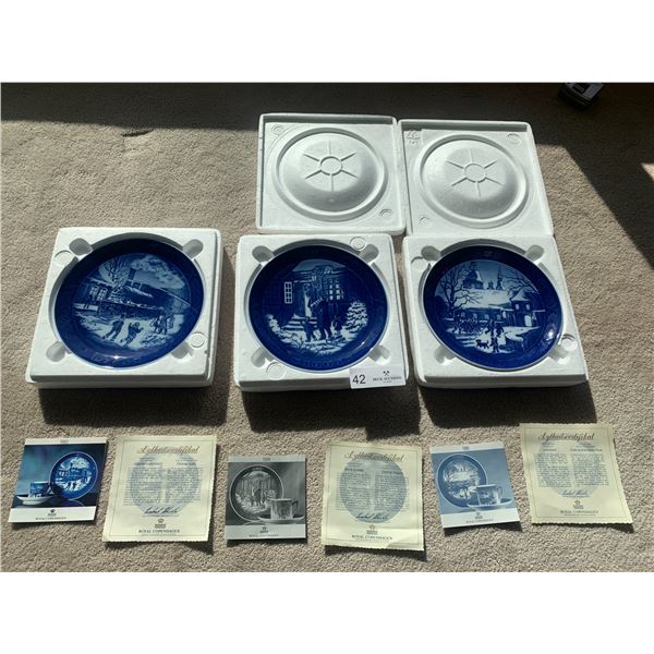 Royal Copenhagen Christmas Collection Plates (1993, 1994, and 1995) - See Description for Names