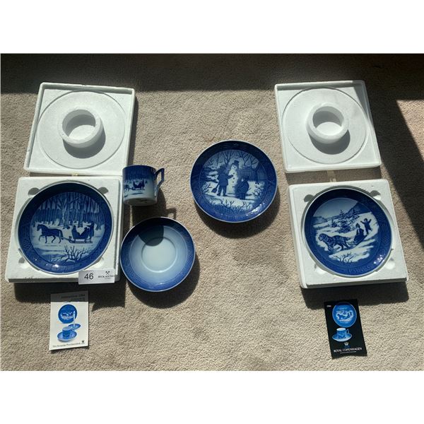 Royal Copenhagen Christmas Collection Plates (1984, 1985, and 1986) - See Description for Names