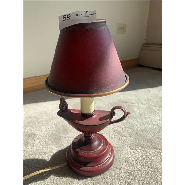 Red Genie Lamp-Style Lamp