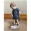 Image 1 : "Boy with Teddy Bear" Royal Copenhagen Porcelain Figurine