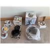 Image 1 : Porcelain Brie Baker, Rival Crockpot Little Dipper, Corlini 3-Piece Steamer Set (See Description)