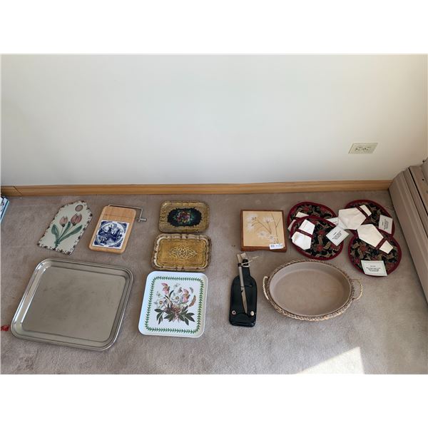 Assortment of Cutting Boards, Serving Trays, and More!