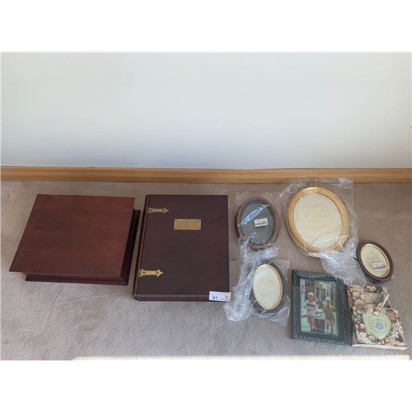 2 x Wooden Boxes, Assortment of Picture Frames, and More!