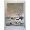 Image 2 : Framed Print of Winter Scenery - Artist Name Illegible (See Photos)