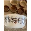 Image 6 : Collection of Earthenware Cookware, Vintage Pyrex Bowl, and Ramekins
