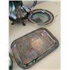 Image 7 : Collection of Silverplate - Teapots (2), Trays, & Ornate Bowl