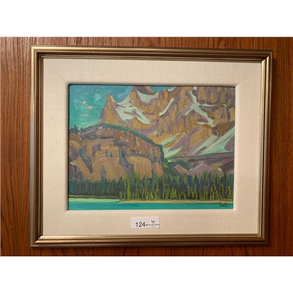 Illingworth Kerr "At Lake O' Hara" - Original Painting (1984) Dimensions: 18.75" x 22.5"