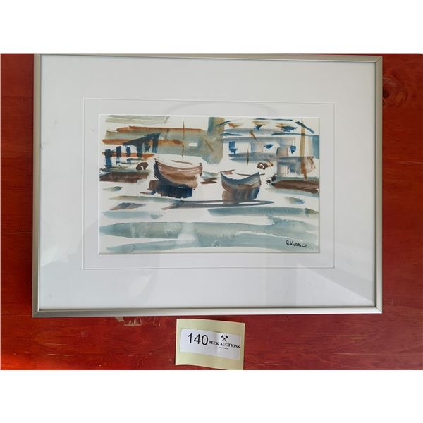 George Kubac "Toronto Harbour" - Original Framed Watercolour Painting