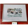 Image 2 : George Kubac "Toronto Harbour" - Original Framed Watercolour Painting