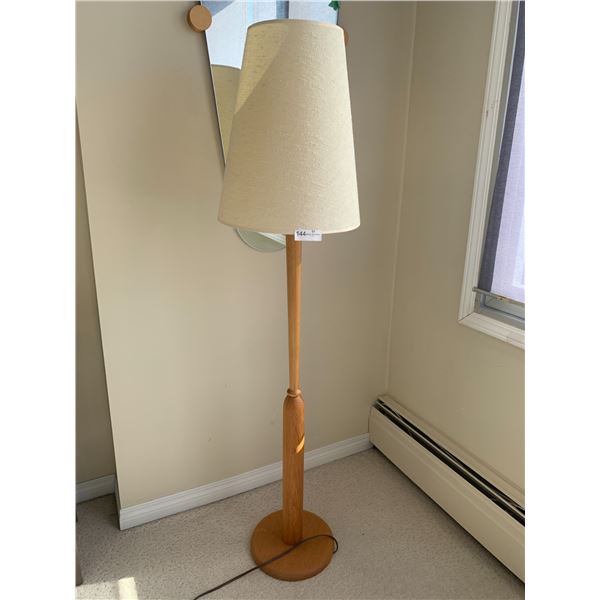 Standing Lamp with Wooden Base