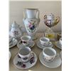 Image 2 : Assortment of Porcelain - Includes Teapot/Creamer Set, Teacups w/ Saucers, Vase, and More!