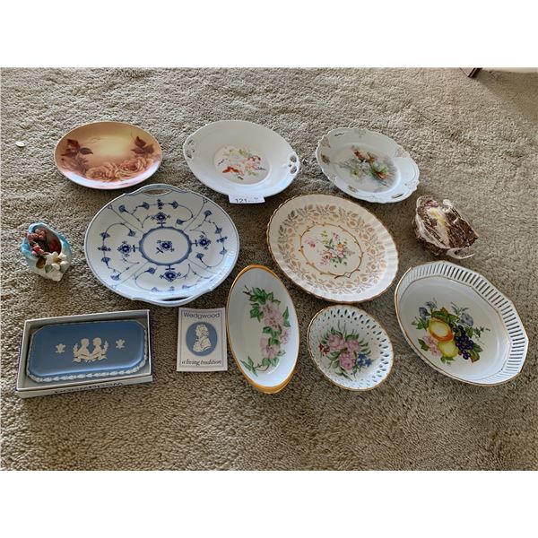 Collection of Decorative Porcelain - Ornate Plates, Wedgewood "Royal Wedding" Collector Dish, & More