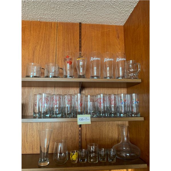 Collection of Glassware - Includes Glasses, Mugs, Wine Decanter, & More