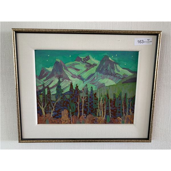 Illingworth Kerr "Mountain Nocturne" - Original Oil Painting (1987) Dimensions: 21.5" x 17.5"