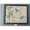 Image 1 : Framed Painting of Birds - Original Artwork By. J Berthelette
