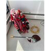 Image 1 : Hand-Painted Decorative Wooden Sleigh, Dolls, and More!