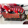 Image 3 : Hand-Painted Decorative Wooden Sleigh, Dolls, and More!
