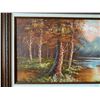 Image 2 : Original Oil On Canvas Painting of Autumn Forest Scenery