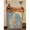 Image 1 : Map of Denmark, Traditional European Doll, Hand-Knit Wall Decoration, and Swedish Flag