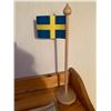 Image 4 : Map of Denmark, Traditional European Doll, Hand-Knit Wall Decoration, and Swedish Flag