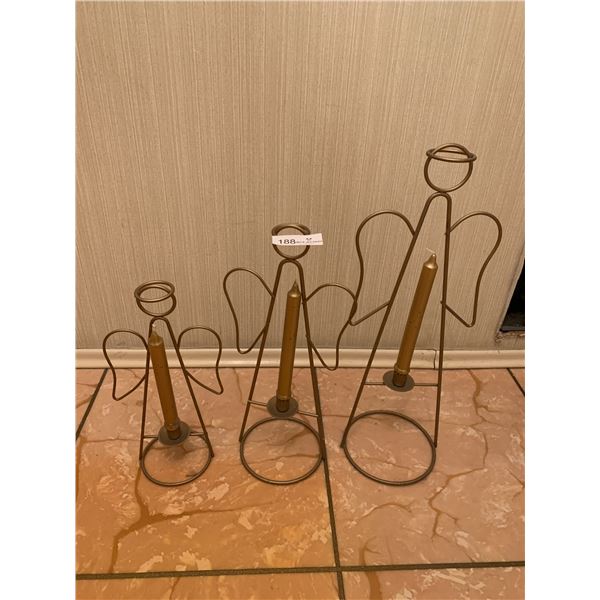 3 x Angel Candleholder Decorations