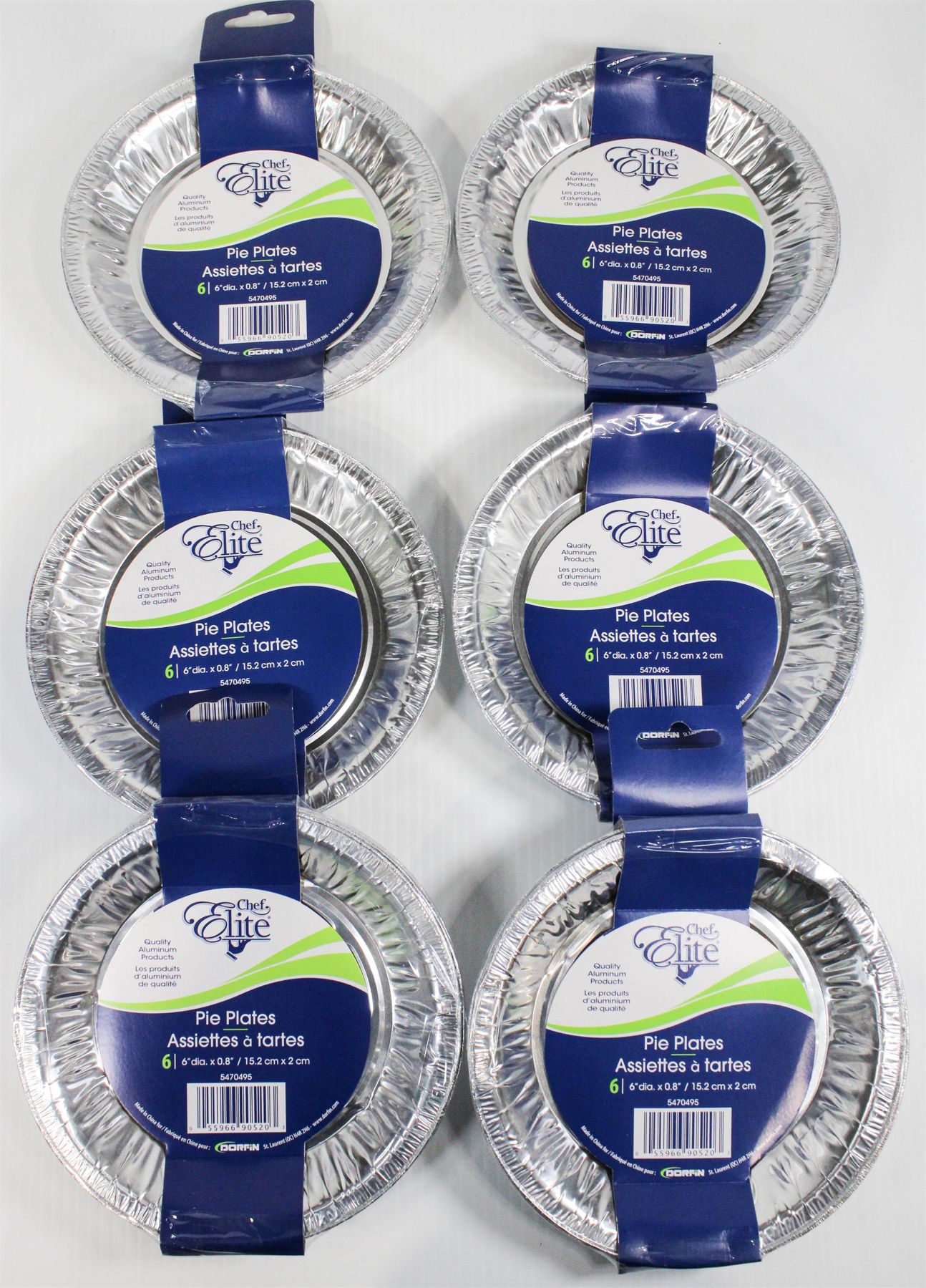 36 CHEF ELITE ALUMINUM PIE PLATES 6" DIAMETER