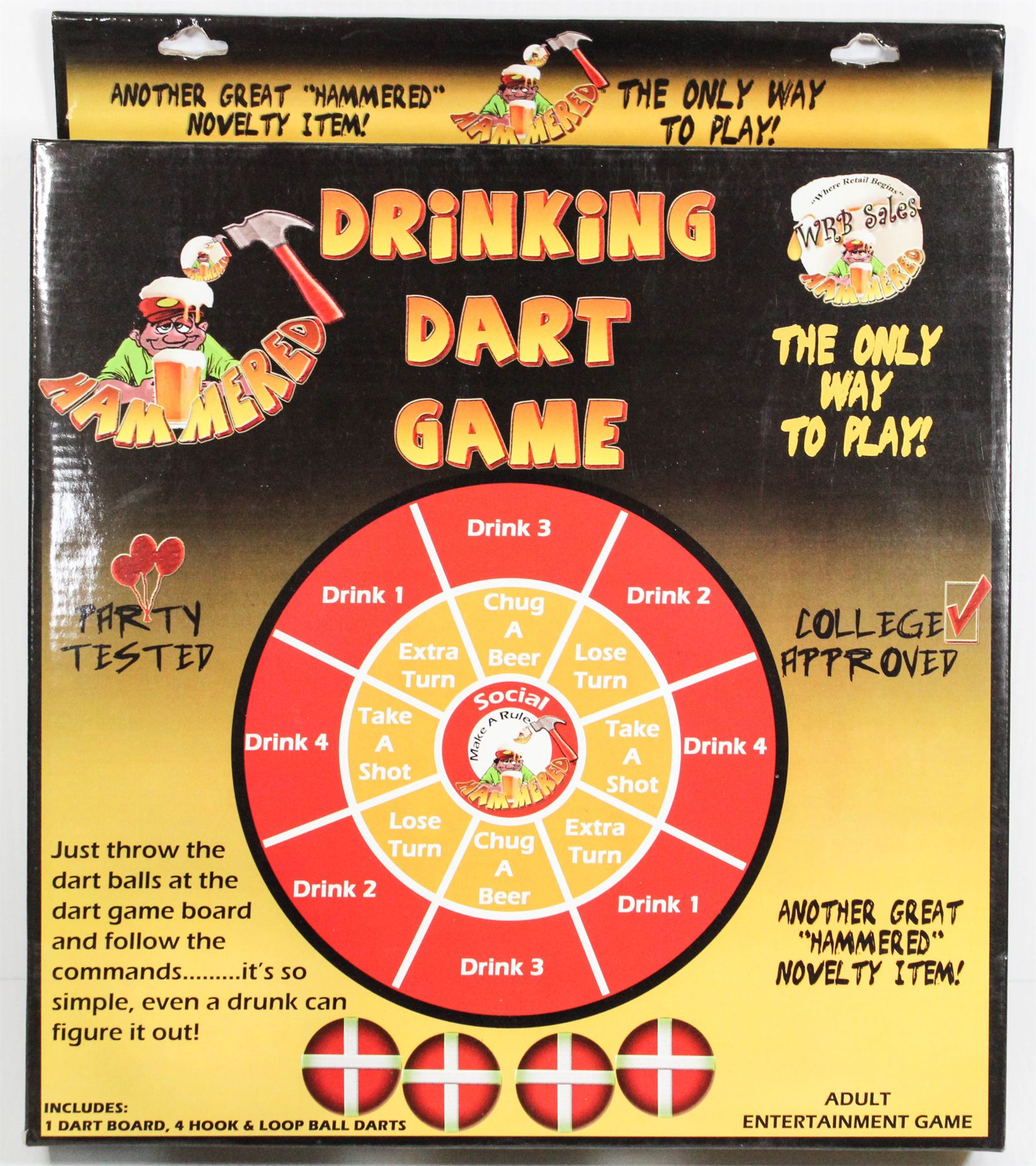 HAMMERED ADULT DRINKING DART BOARD GAME