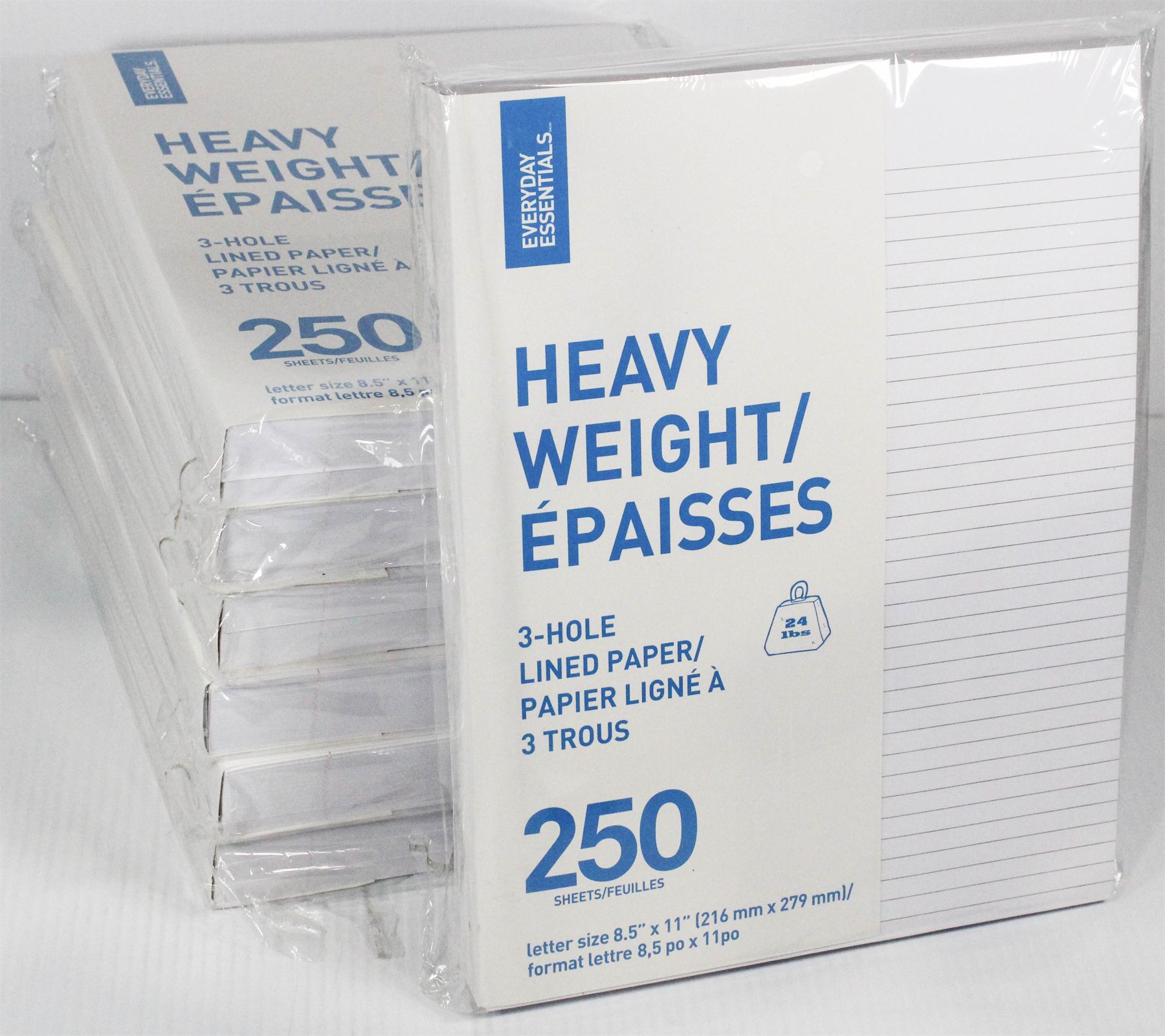 7 PKGS EVERYDAY ESSENTIALS HEAVY DUTY LINED PAPER