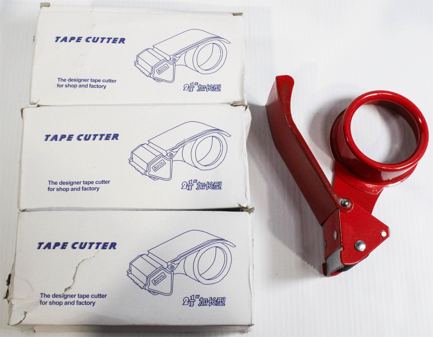 3 METAL PACKING TAPE GUN CUTTERS