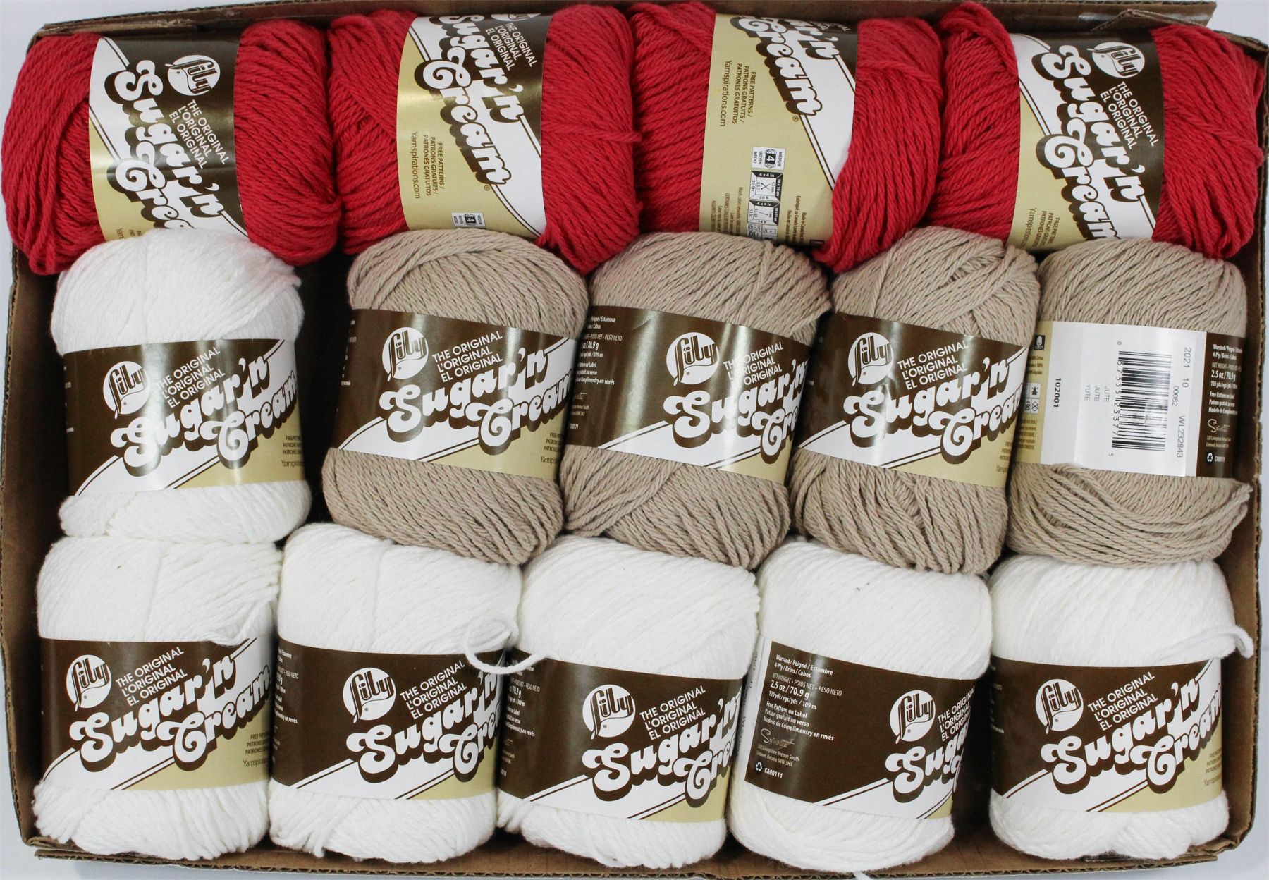 14 YARNSPIRATIONS LILY SUGAR ' N CREAM WORSTED YARN