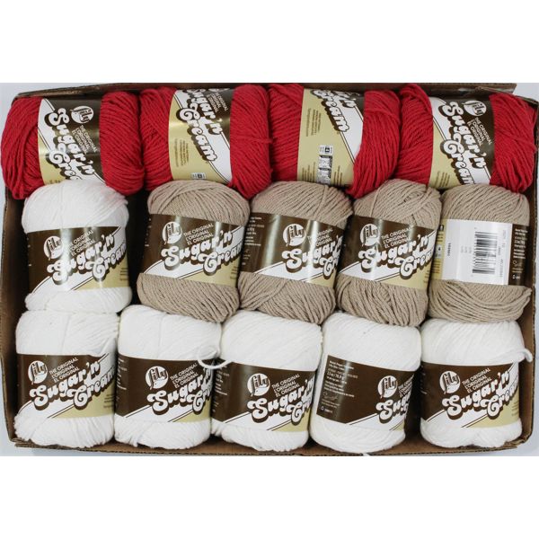 14 YARNSPIRATIONS LILY SUGAR ' N CREAM WORSTED YARN