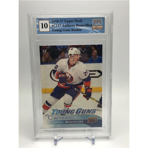 2016-17 UD YOUNG GUNS ROOKIE CARD ANTHONY BEAUVILLIER GCG 10 MINT