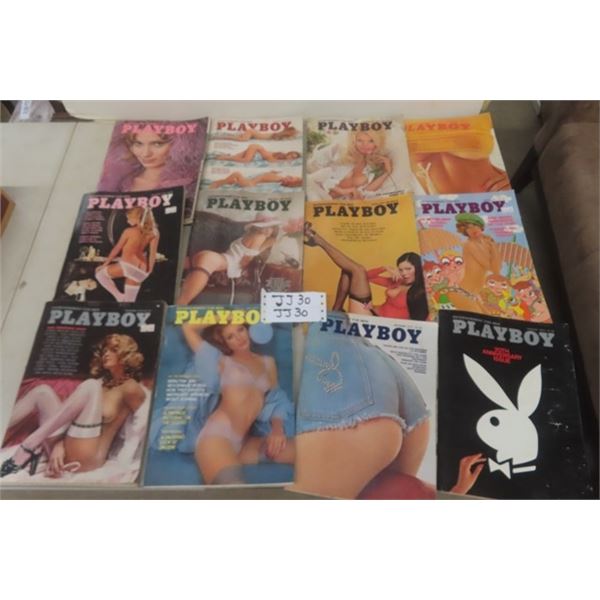 1974 Playboy Magazine , Full Year - 12 Issues 