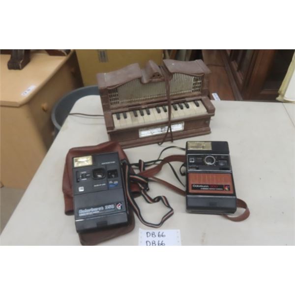 2 Kodak Colorburst Cameras 300 +360, Electric Gooden Pipe Organ- Novelty?