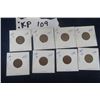 Image 1 : 8 Canadian 1 Cent Coins - 1920, 1927, 1929, 1931, 1932, 1934, 1936 