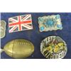 Image 2 : 8 New Belt Buckles - Football, Cowboy / Cowgirl, Hustler, Plus More 