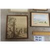 Image 2 : 8 Assorted Small Pictures ; Silhouettes, Watercolor, 2 Buzza Mottos, plus more - Largest 9" x 10" 