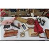 Image 1 : Loose Ends Lot ; Crib Board, Recorders, Golf Shoes, Horse Brush, plus more