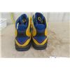 Image 4 : Pair of NIKE Id ' M Williams' Sz 11.5 High Top Blue + Gold Running Shoes