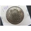 Image 2 : 1949 50 cent Canada Silver Coin