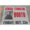 Image 4 : 2 Vintage Vaudville Posters - Winnipeg ; Willie Mauss + Evangeline Booth 22" x 26" 