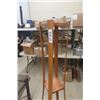 Image 3 : 2 Wooden Plant Stands - Oak? - Tallest 59" 