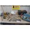 Image 1 : Wrenches, Tool Box, Sockets, DeWalt Drill, Hard Hat, Screwdrivers, plus more