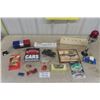Image 1 : Novelty Beacons, Car Book, 2 Model Cars, Wings + Wheels Plaque, Matchbox + Hot Wheels