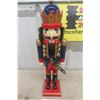 Image 2 : Wooden Nut Cracker 19.5" Tall + 7 Boxed Hallmark Christmas Ornaments