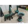 Image 4 : 9 Blue Mountain Ornaments - Biggest 9" Tall  ; Elephant, Ducks, Vase, plus more
